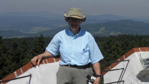 on the top of the observation tower