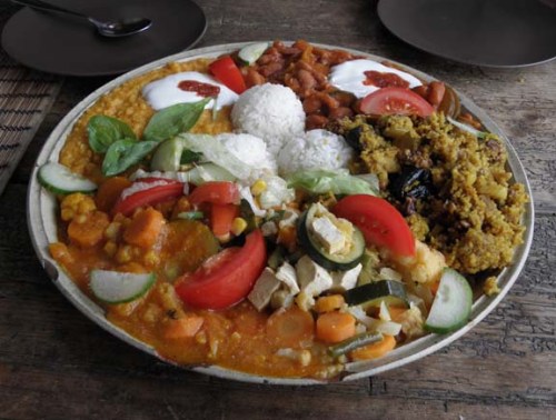 vegetarian dish for three at Laibon