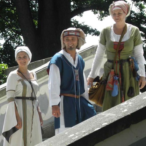 on castle garden stairs