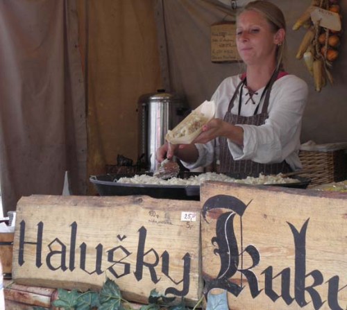 halusky! noodles with kapusta!