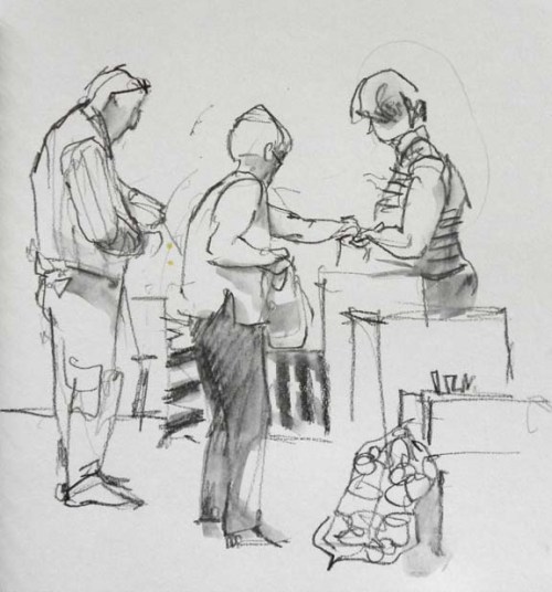 at the farmers market