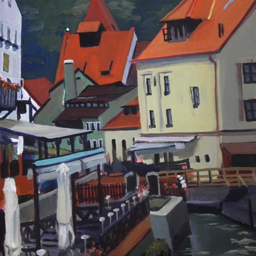 View from Barber's Bridge (16x16")