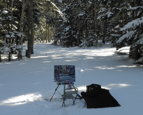 plein air in snow